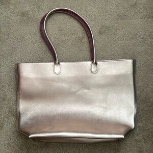 Bath and Body Works shimmery rose gold  tote bag - new